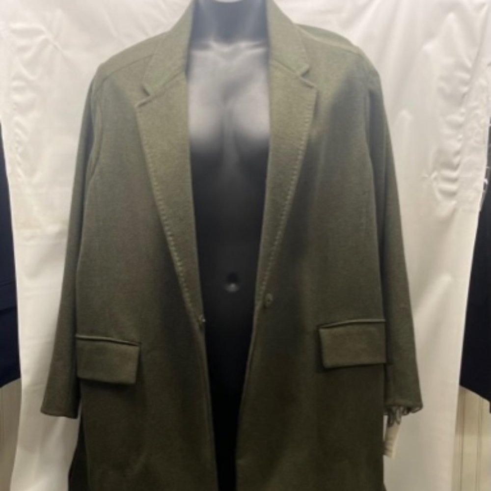 Dawn Levy Renata Wool Coat In Vine, Size Extra Large- NEW W/ TAGS